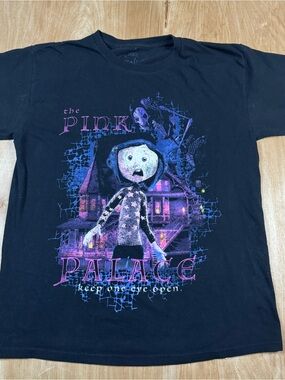Coraline The Pink Palace Unisex Black Short Sleeve T-Shirt Small